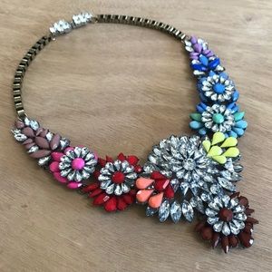 Rainbow statement necklace
